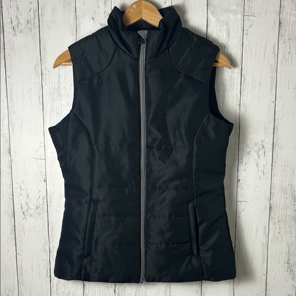 Sleek Black Women's size small Vest warm logik athletic cooling zipper vent